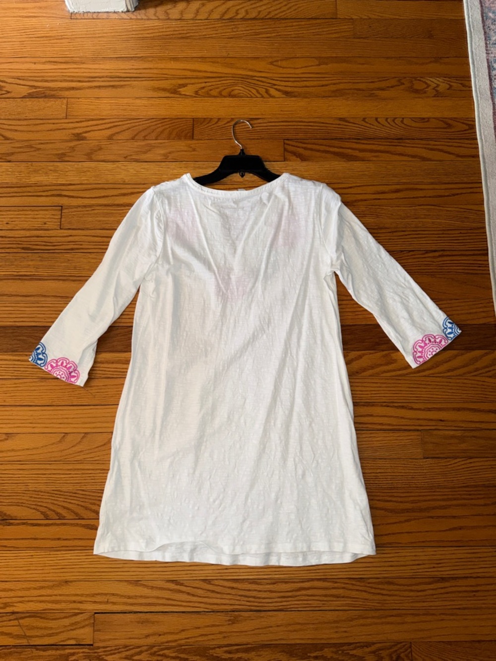 Boden White Tunic Dress with Colorful Embroidery, size 12 - Picture 4 of 4